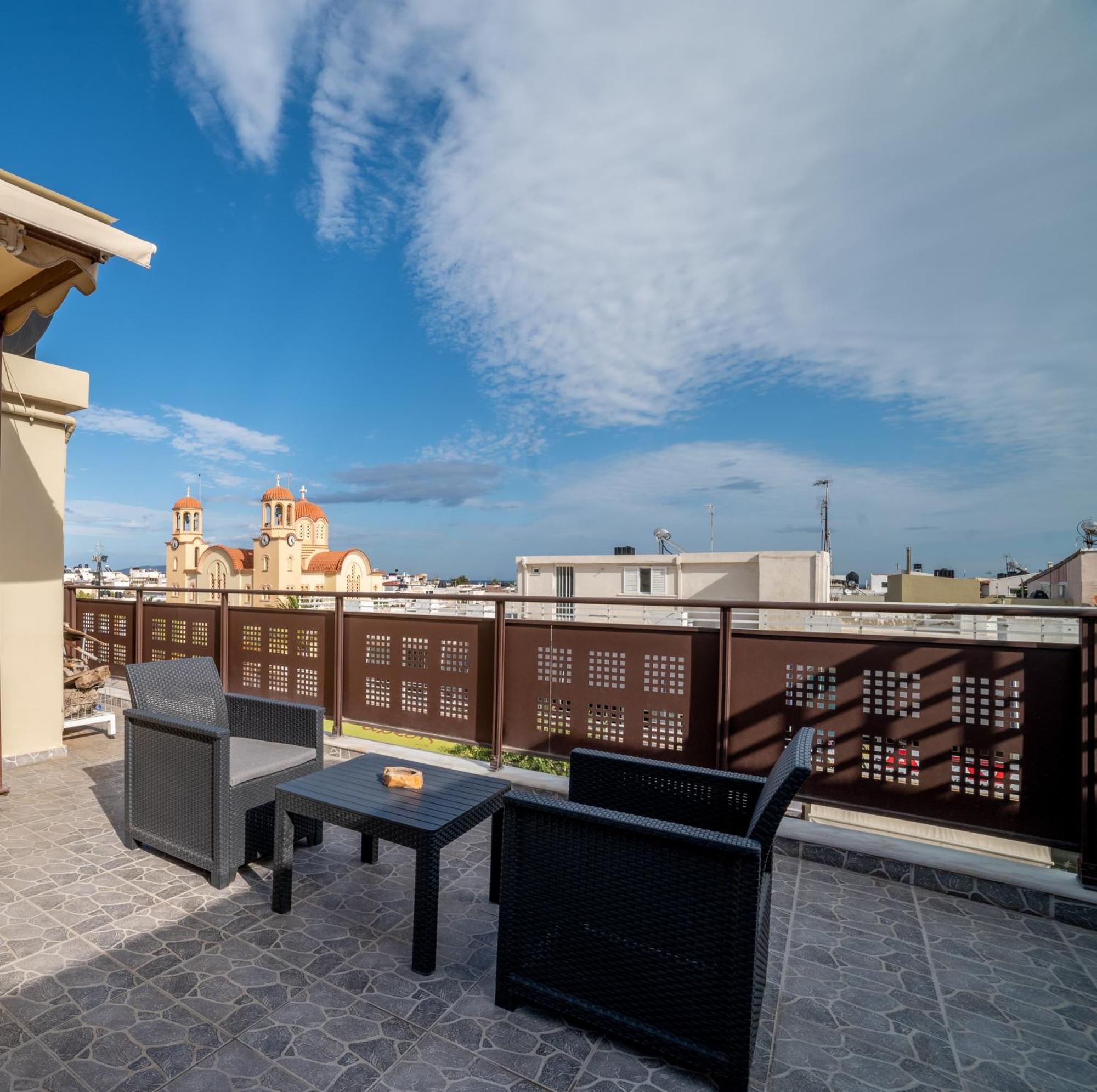 Filotimo Roofgarden Brown Apt Apartment Heraklion  Ngoại thất bức ảnh